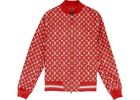 supreme x louis vuitton red jacket|supreme louis vuitton tracksuit.